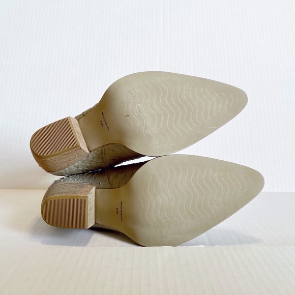 💗 Matisse Caty Ivory Snake Leather Mid Calf Boots - Picture 6 of 8